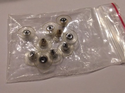 10 Clear Plastic Earring Backs / Earring Nuts