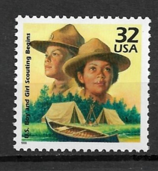 1998 Sc3183j Celebrate the Century: 1910's Boy & Girl Scouts MNH