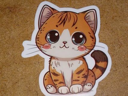 Cat Cute new one big vinyl sticker no refunds regular mail only Very nice