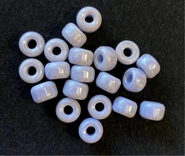 20 Glass Purple Pony Beads