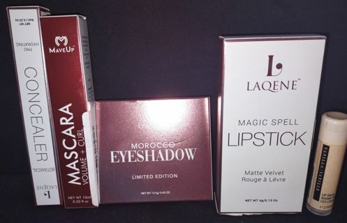New Make up Lipstick, Eye shadow Palette, concealer, Mascara Avon chap stick $125.00 value