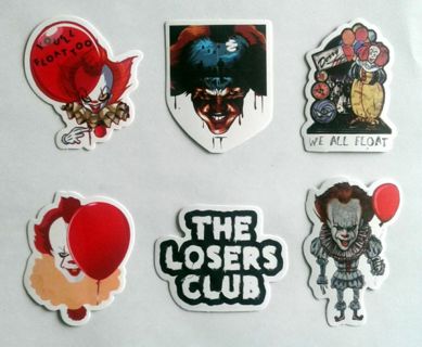 Six Vinyl Stickers From The Horror Movie IT #4