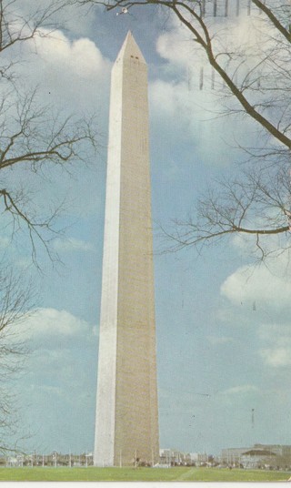 Vintage Used Postcard: B: 1954 Washington Monument, DC