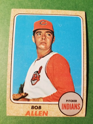 1968 - TOPPS EXMT - NRMT BASEBALL - CARD NO. 176 - BOB ALLEN - INDIANS