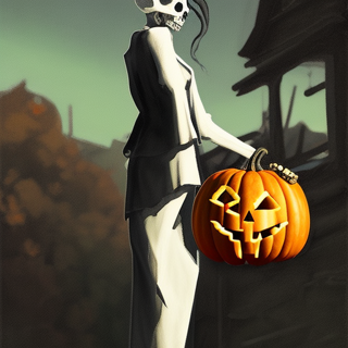 Listia Digital Collectible: Wicked Cool Skelton+Pumpkin