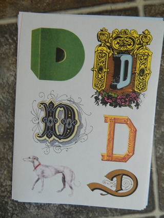 New sticker sheet of letter  "D"