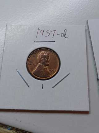 1957-D Lincoln Wheat Penny! 12.1