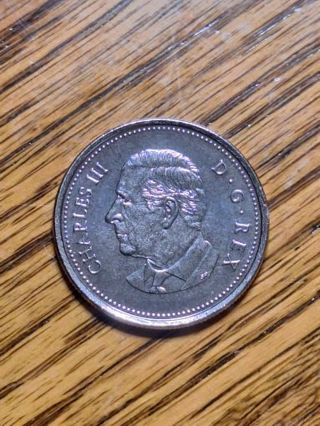 2023 Canada King Charles first Strike Half Dollar BU from the Mint Roll Rare