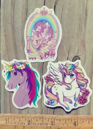 Unicorn Stickers NEW!! Pen Pal  Scrapbooking Junk Journal  Card Making