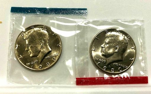 1980 P&D AND1981 P&D Kennedy In Mint Cello