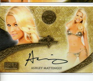 2016 Benchwarmer Ashley Mattingly Gold Autograph