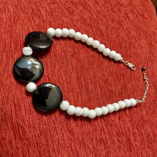 Sterling silver and bead necklace 16"