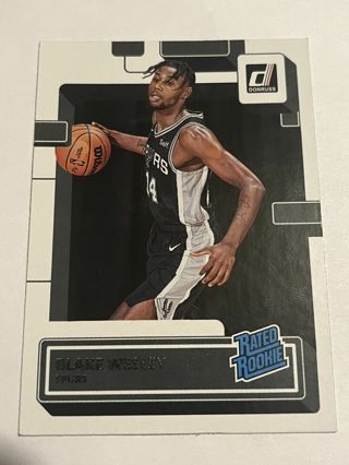 2022-23 Panini Donruss Blake Wesley Rated Rookie RC #225 San Antonio Spurs Basketball Card