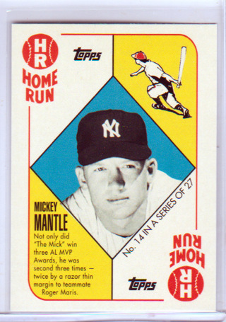 Mickey Mantle, 2010 Topps Home Run Game Card #14, New York Yankees, (EL)