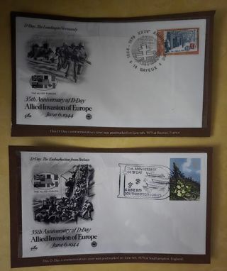 Two 35th Anniversary of D-Day First Day Covers