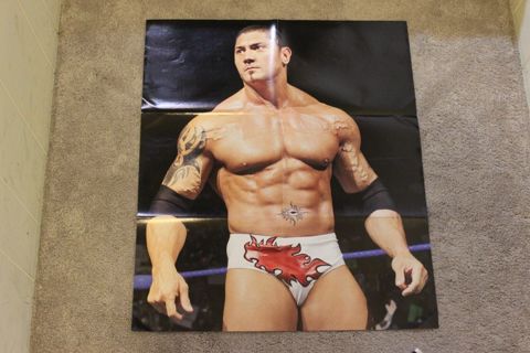 WWE Batista Reversible Wrestling Poster 2005 The Animal Smackdown Raw Evolution