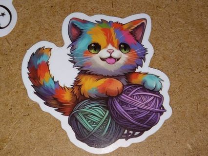 Cat Cute new 1⃣ vinyl sticker no refunds regular mail only win 2 or more get bonus