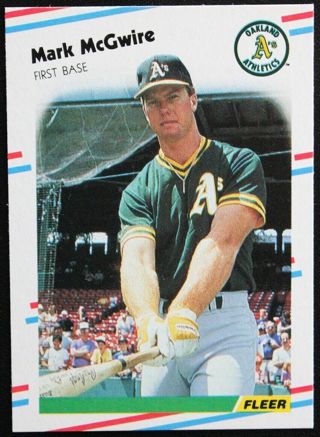 1988 FLEER MARK McGWIRE CARD