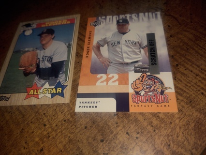 Two Card Lot baseball veteran Roger Clemens 