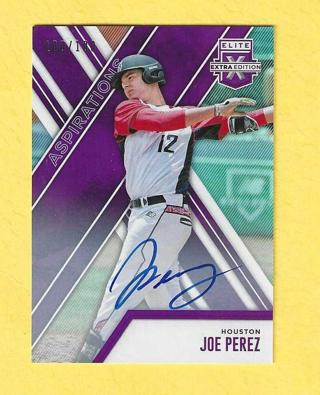 2017 Panini Joe Perez Autograph Auto #'d 100/100 Baseball Card