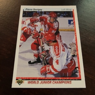 1990-91 Upper Deck - [Base] #456 World Junior Champions - Pierre Sevigny