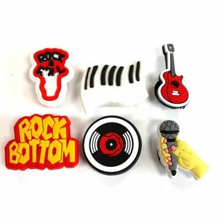 Lot Of 6 Music Themed Jibbitz Shoe Charms