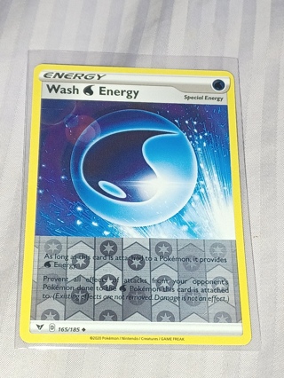 WASH ENERGY REVERSE HOLOGRAPHIC POKEMON MINT CONDITION CARD