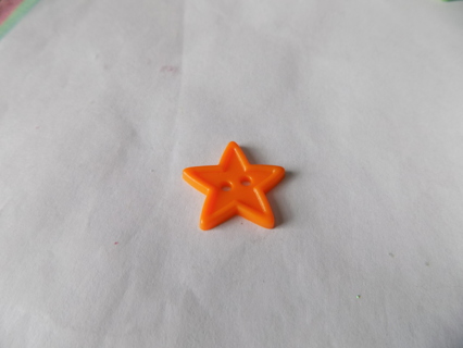 1 inch plastic orange star button