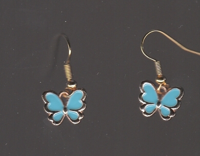 GP ENAMEL BLUE BUTTERFLY EARRINGS LOT 6 (PLEASE READ DESCRIPTION) 