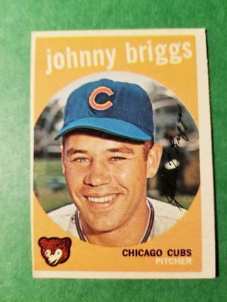 1959 - TOPPS EXMT - NRMT BASEBALL - CARD NO. 177 - JOHNNY BRIGGS - CUBS