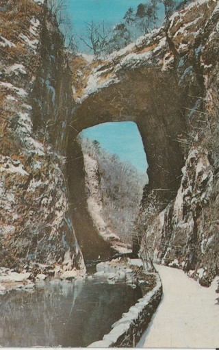 Vintage Used Postcard: a: 1962 Natural Bridge, VA