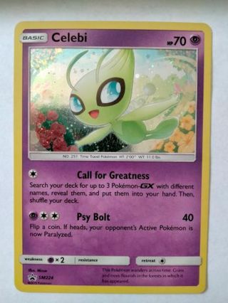 Celebi sm224 rare holo promo pokemon