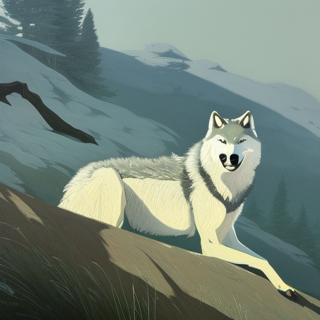 Listia Digital Collectible: A Posing Gray Wolf