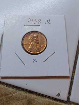 1958-D Lincoln Wheat Penny! 12.2