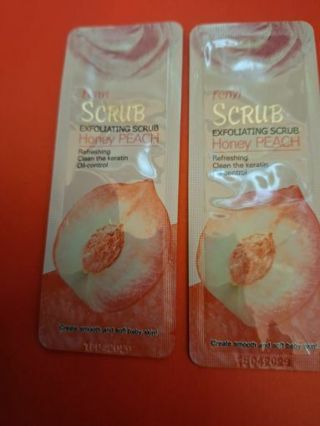 2 Honey Peach exfoliating scrubs