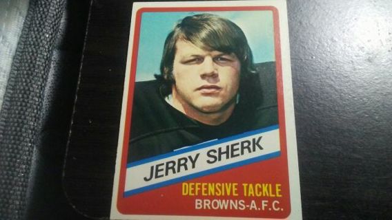 RARE ORIGINAL 1976 TOPPS WONDER BREAD ALL STAR SERIES JERRY SHERK CLEVELAND BROWNS FOOTBALL CARD# 16