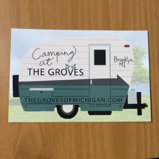 Camping at the Groves Post Card (B)