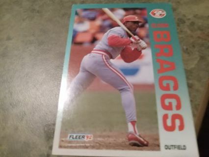 1992 FLEER GLENN BRAGGS CINCINNATI REDS BASEBALL CARD# 400