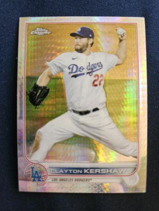 2022 Topps Chrome Prism Refractor Clayton Kershaw