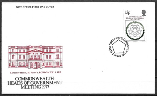 1977 Great Britain Sc815 Conference of Commonwealth Heads of Government. London FDC