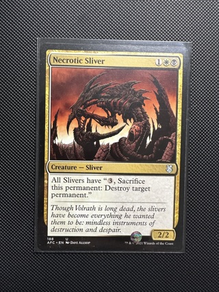 Necrotic Sliver Commander Magic the Gathering Card