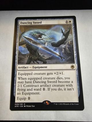 Magic the gathering mtg Dancing Sword rare card Forgotten Realms