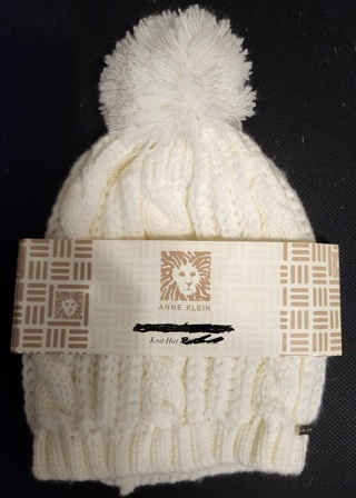 NEW - Anne Klein - Ivory Knit Hat