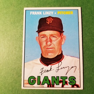 1967 - TOPPS BASEBALL CARD NO. 279 - FRANK LINZY - GIANTS - EXMT/NRMT/MT. - READ