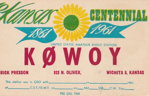 Vintage Unused Postcard: (n1) Pre Linen: Radio Station, Wichita, KS