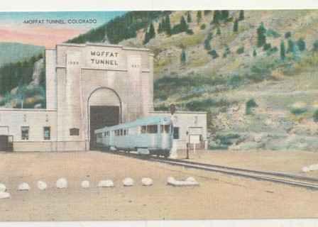 Vintage Unused Postcard: Linen: (gin): Colorado: Moffat Tunnel