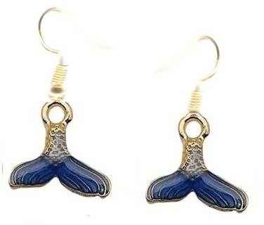 GP ENAMEL BLUE FISJ TAIL EARRINGS (PLEASE READ DESCRIPTION