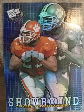 2001 PRESSPASS SHOWBOUND ROD GARDNER CLEMSON TIGERS FOOTBALL CARD# SB 9/12