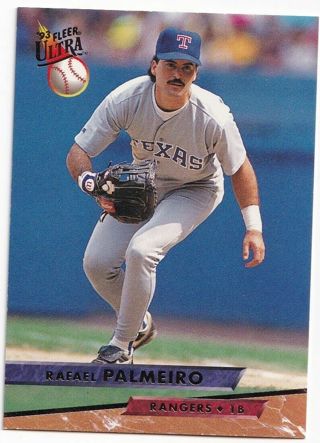 1993 Fleer Ultra #281 Rafael Palmeiro Texas Rangers1999 Stadium Club Baseball Card 