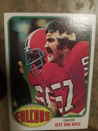 1976 TOPPS JEFF VAN NOTE ATLANTA FALCONS FOOTBALL CARD# 164